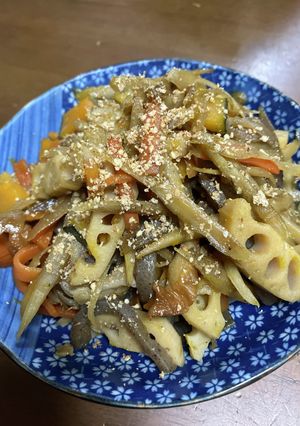 根菜がたくさん取れるきんぴらごぼう-レシピのメイン写真