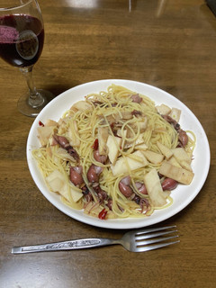 ホタルイカとたけのこのペペロンチーノ-レシピのメイン写真
