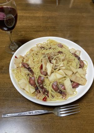 ホタルイカとたけのこのペペロンチーノ-レシピのメイン写真