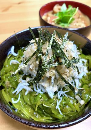磯の香り丼　メカブのポン酢和え＆しらす-レシピのメイン写真