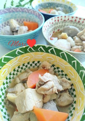 鶏もも肉里芋人参の煮物-レシピのメイン写真