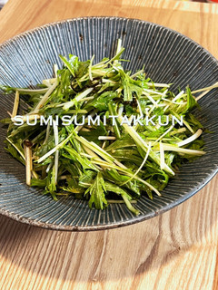 味見で半分なくなる!やみつき水菜サラダ♪-レシピのメイン写真