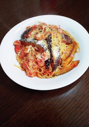 簡単☆なすとベーコンのトマトソースパスタ-レシピのメイン写真