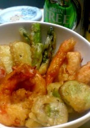 海老と旬菜のさくふわエビール衣揚げ-レシピのメイン写真