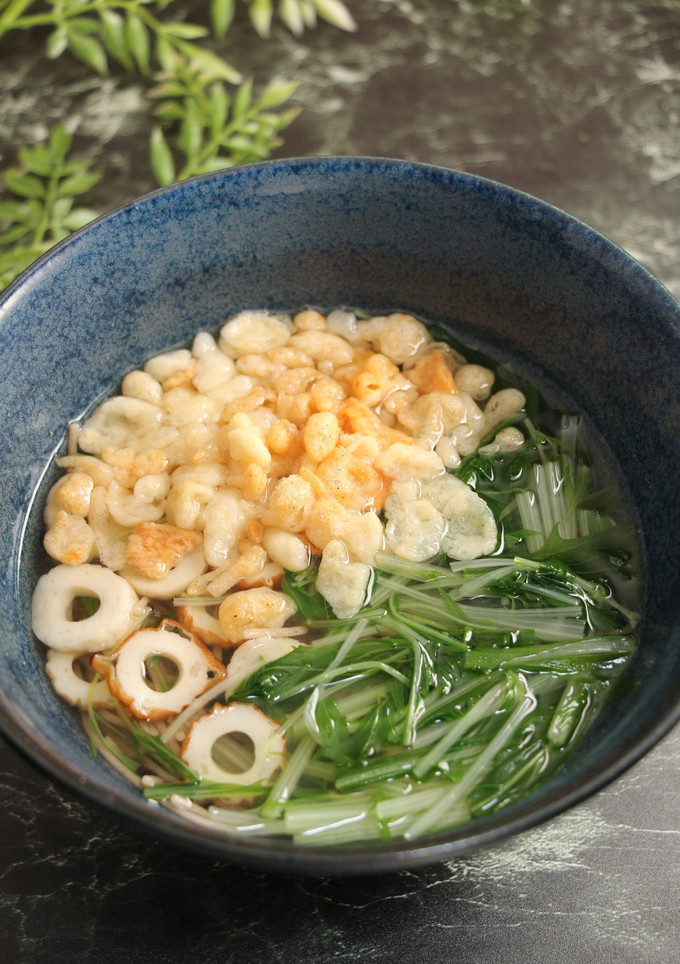 簡単！だしでいただく水菜そば-レシピのメイン写真