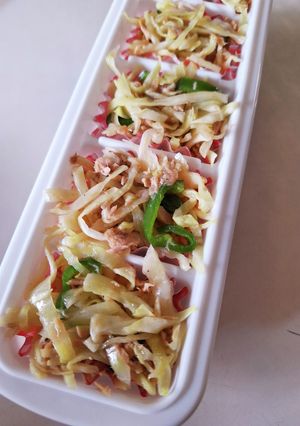 簡単レンジ!キャベツとピーマンのツナ和え-レシピのメイン写真