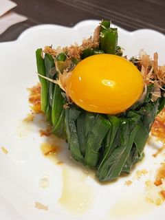 ニラの卵黄のせ(居酒屋風)-レシピのメイン写真