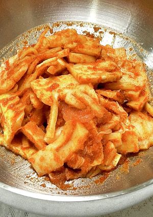 たらこ入り・タケノコのキムチ風和え物-レシピのメイン写真