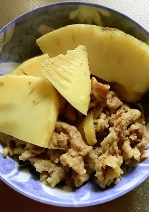 たけのこ 豚コマ しょうが 煮物 筍-レシピのメイン写真
