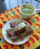 レンジで時短　抹茶小豆ういろう♡