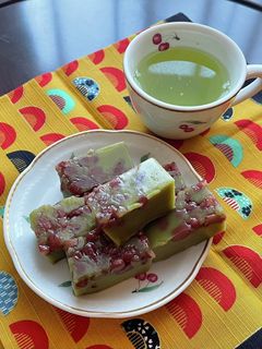 レンジで時短 抹茶小豆ういろう♡-レシピのメイン写真