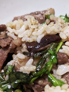 春菊と牛肉のまぜごはん-レシピのメイン写真