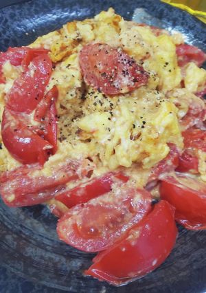 ふわふわたまごと完熟トマトの中華風炒め-レシピのメイン写真