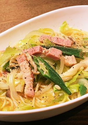 具だくさんコンソメスープパスタ-レシピのメイン写真