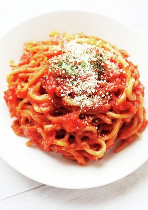 簡単ワンパン☆ツナトマトパスタ-レシピのメイン写真