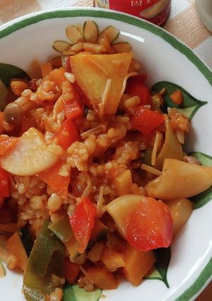 赤黄色野菜のトマトリゾット-レシピのメイン写真