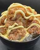 わさびがいいアクセント！？唐揚げマヨ丼！