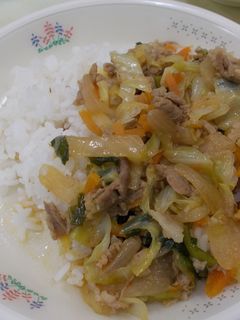 簡単給食 豚キャベツ丼-レシピのメイン写真