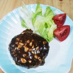 鶏ミンチ肉のお豆腐ハンバーグ-レシピのメイン写真