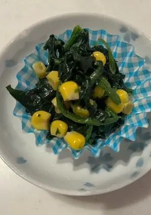 ほうれん草とコーンのバター醤油味-レシピのメイン写真
