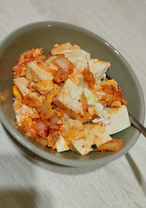 高タンパク質高コスパ卵豆腐キムチ丼-レシピのメイン写真