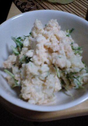 水菜と明太子のポテトサラダ-レシピのメイン写真