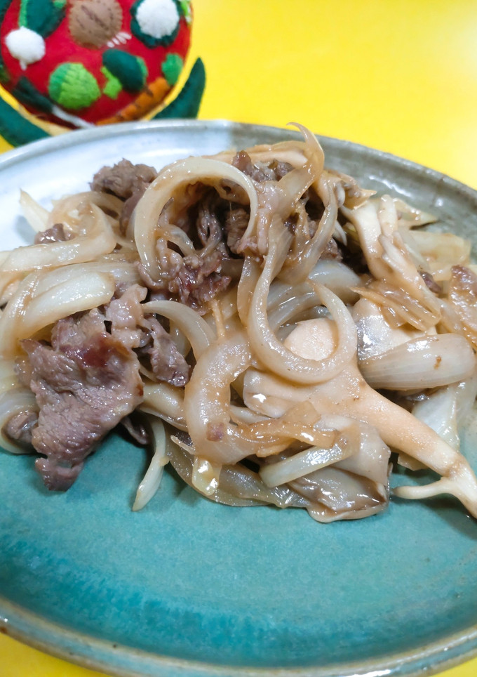 玉ねぎと牛肉のオイスター炒め　-レシピのメイン写真