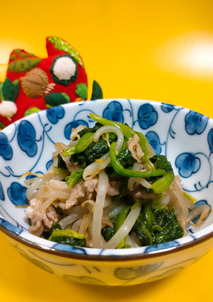 ほうれん草とゆで豚のポン酢和え　-レシピのメイン写真