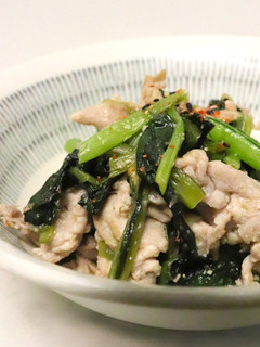 美味♪簡単♪豚肉と小松菜の味噌炒め-レシピのメイン写真