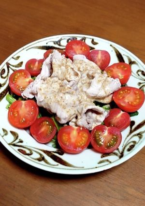 のらぼう菜に冷しゃぶ乗っけ-レシピのメイン写真