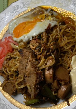 ガッツリ　牛肉とエリンギの焼きそば-レシピのメイン写真