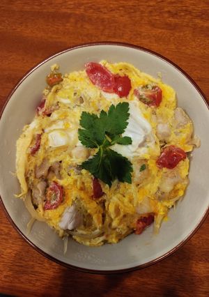 トマト親子丼-レシピのメイン写真