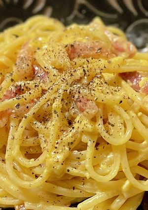 チーズも牛乳もない時の全卵カルボナーラ-レシピのメイン写真