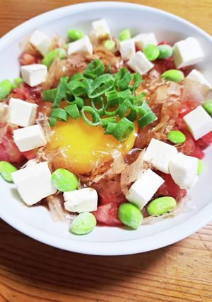 トマトとクリームチーズのぱぱっと丼-レシピのメイン写真