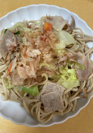 乾麺で焼きうどん-レシピのメイン写真