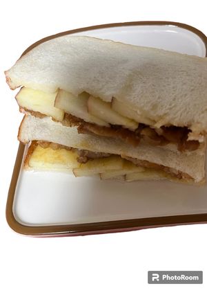 照り焼きチキンとりんごのサンドイッチ-レシピのメイン写真
