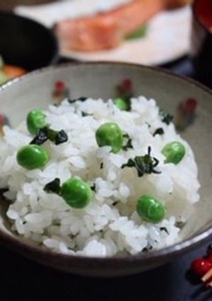 簡単給食 グリンピースごはん-レシピのメイン写真