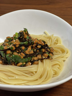 昆布つくだ煮の納豆パスタ-レシピのメイン写真