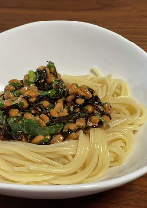 昆布つくだ煮の納豆パスタ-レシピのメイン写真