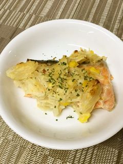 【保育園給食】鮭のマヨコーン焼き-レシピのメイン写真