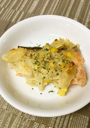 【保育園給食】鮭のマヨコーン焼き-レシピのメイン写真