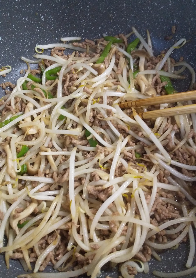 合挽き肉ともやしの炒め物-レシピのメイン写真