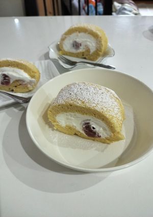 桜ロールケーキ-レシピのメイン写真