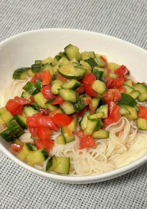 ゴロゴロ野菜冷やしそうめん-レシピのメイン写真