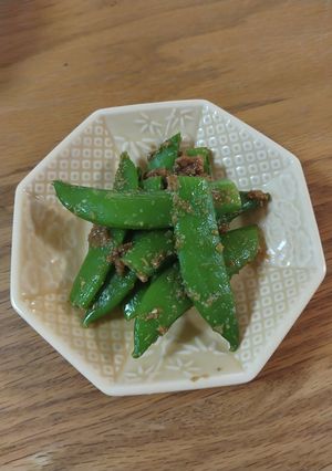 スナップエンドウの醤油麹和え-レシピのメイン写真