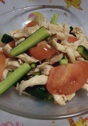 暑い日に！蒸し鶏のさっぱり合え☆ポン酢で-レシピのメイン写真