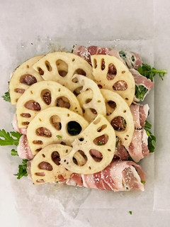 豚肉と春菊のくるくる蒸し-レシピのメイン写真