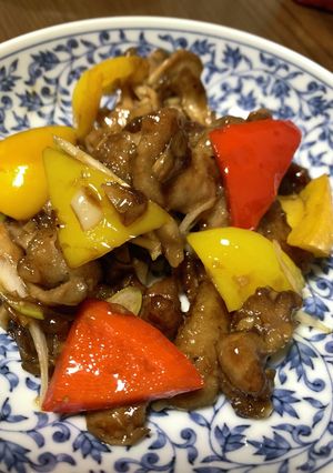 豚肉ピーマン舞茸の酸辣炒め-レシピのメイン写真