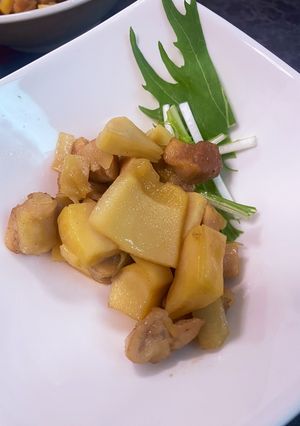 春の食育「筍と鶏もものこて煮」-レシピのメイン写真