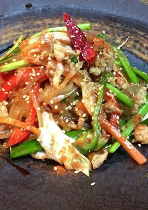 【美味しくダイエット】胸肉のチャプチェ-レシピのメイン写真